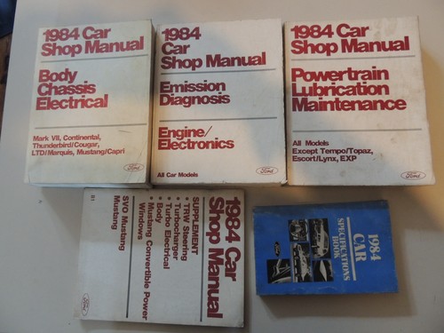 1984 shop manual ford mustang - shop,
